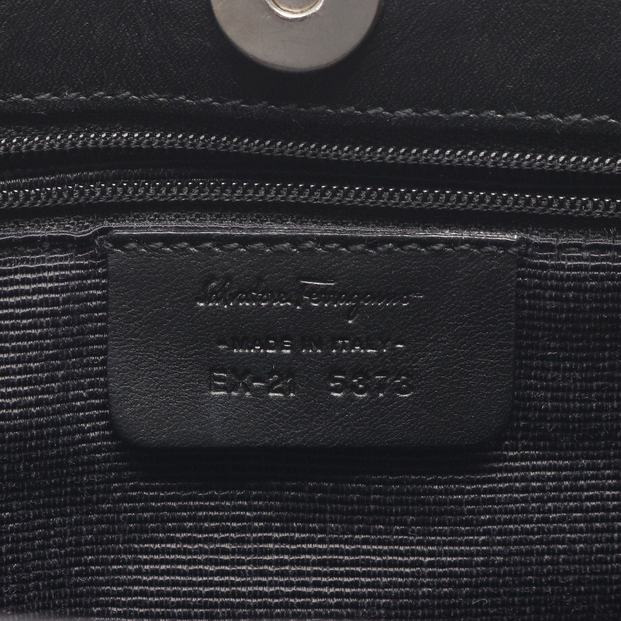 Salvatore Ferragamo Salvatore Ferragamo Gancini Handbag Tote Bag Canvas Leather Black Size ONE SIZE - 4 Thumbnail