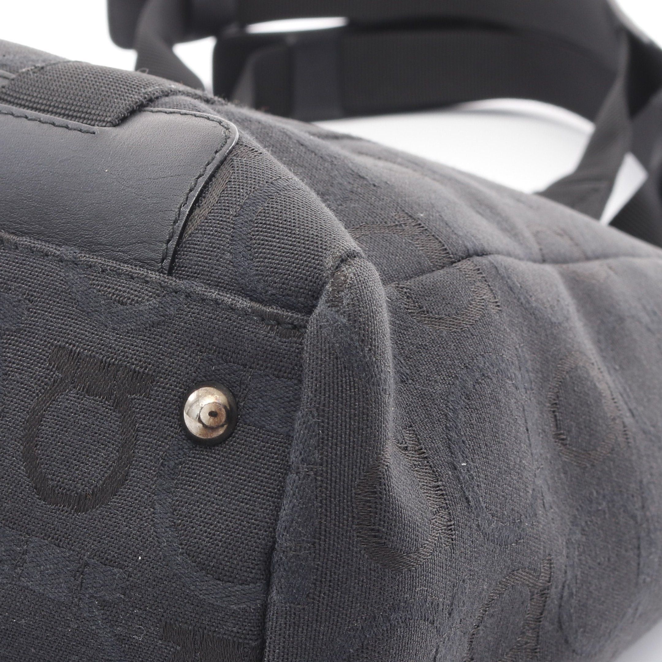 Salvatore Ferragamo Salvatore Ferragamo Gancini Handbag Tote Bag Canvas Leather Black Size ONE SIZE - 6 Thumbnail