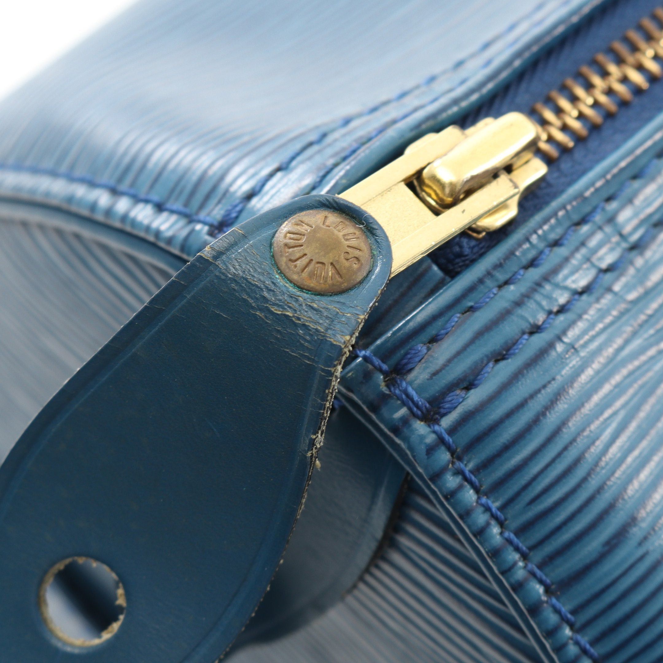 Louis Vuitton Louis Vuitton Speedy 35 Epi Toledo Blue Handbag Leather Size ONE SIZE - 8 Thumbnail