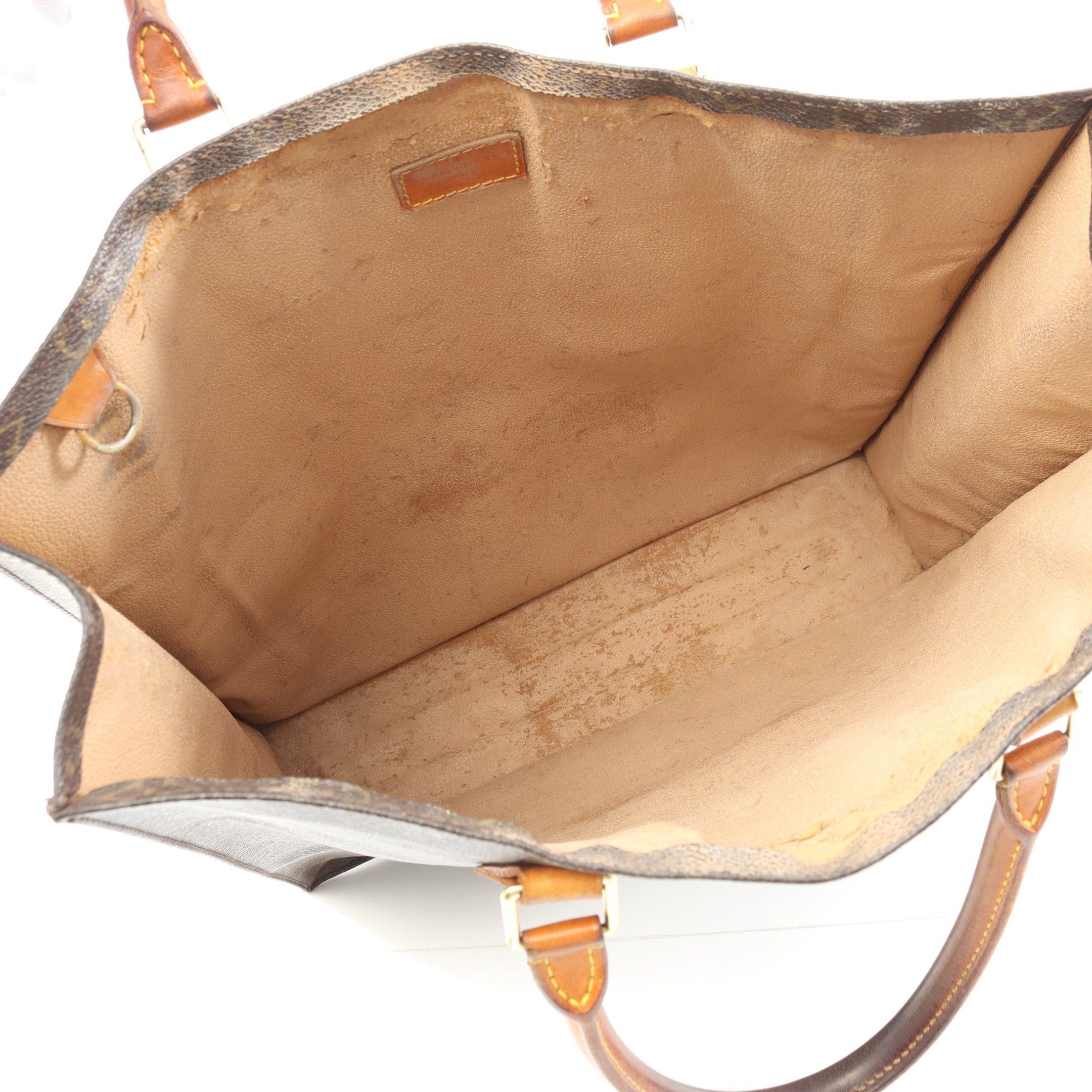 Louis Vuitton Louis Vuitton Sac Plat Monogram Handbag Tote Bag Leather Brown Size ONE SIZE - 3 Thumbnail