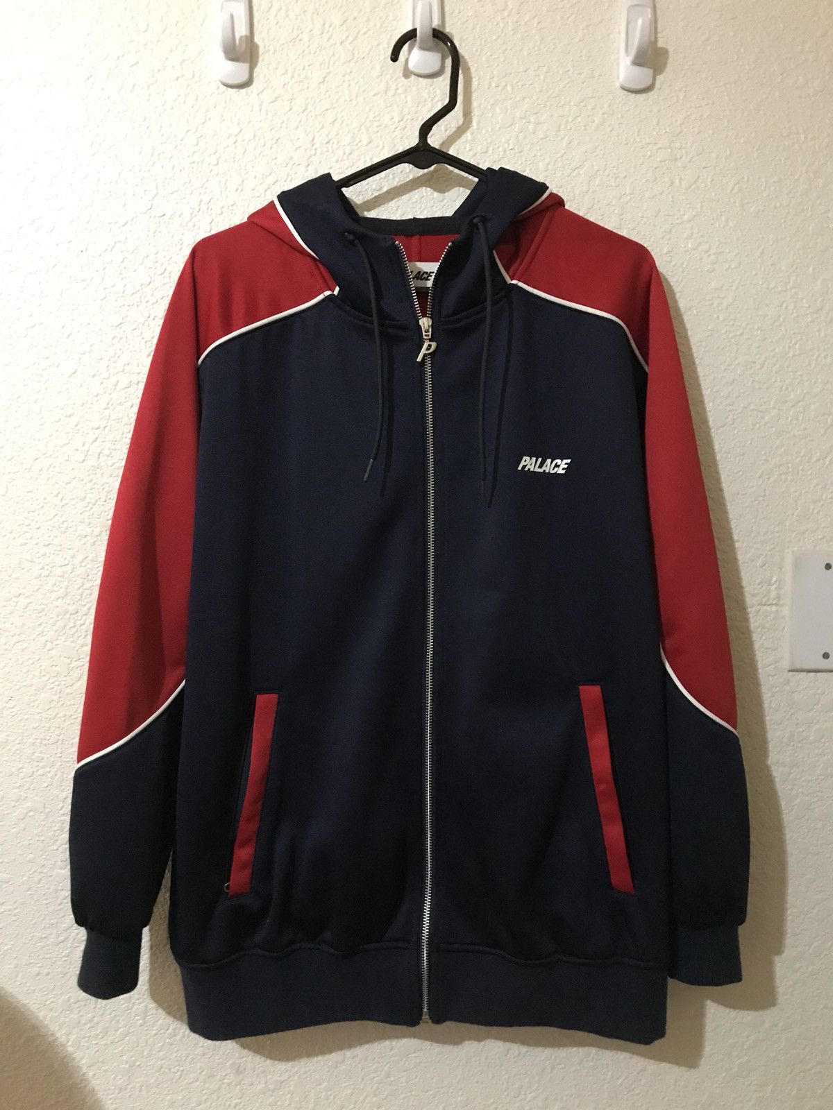 Palace Palace Pipeline Hooded Track Jacket Navy M Grailed