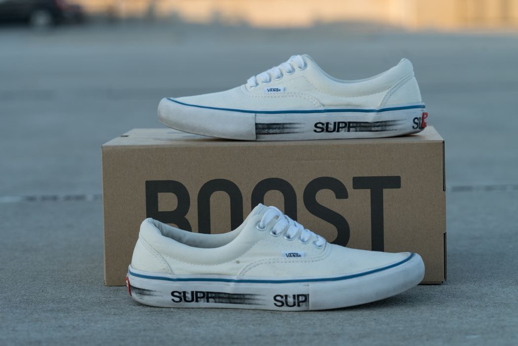 Supreme Vans Creme Motion Blur Logo Grailed