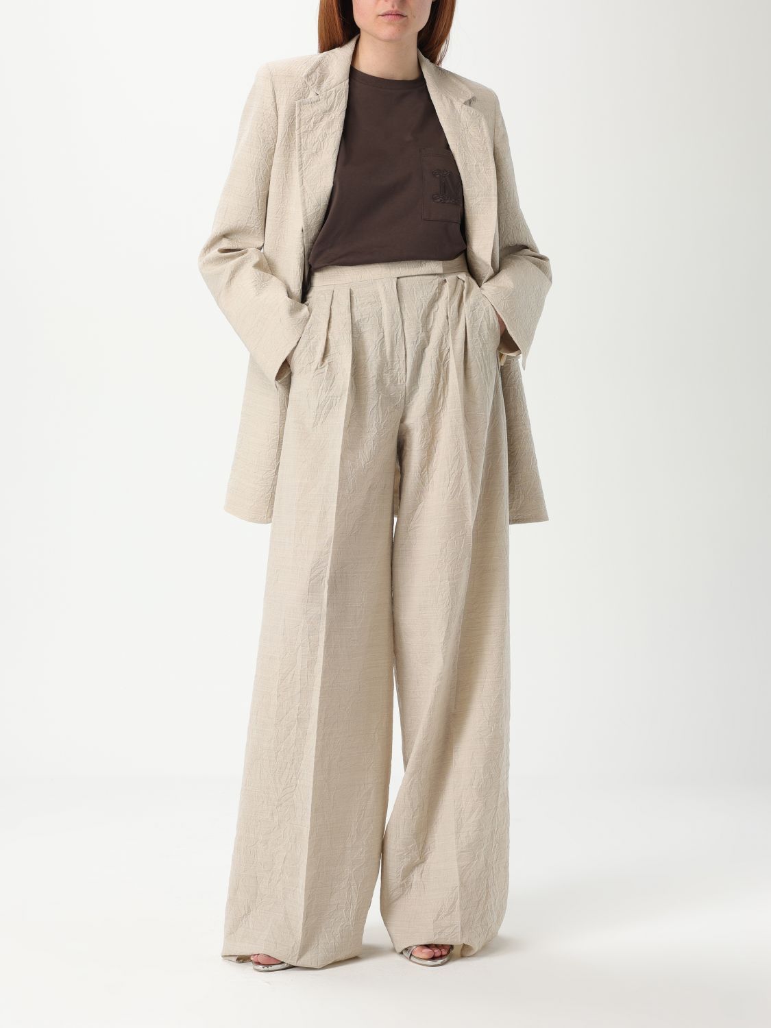 Max Mara Max Mara Jacket Woman Beige Size S / US 4 / IT 40 - 2 Thumbnail