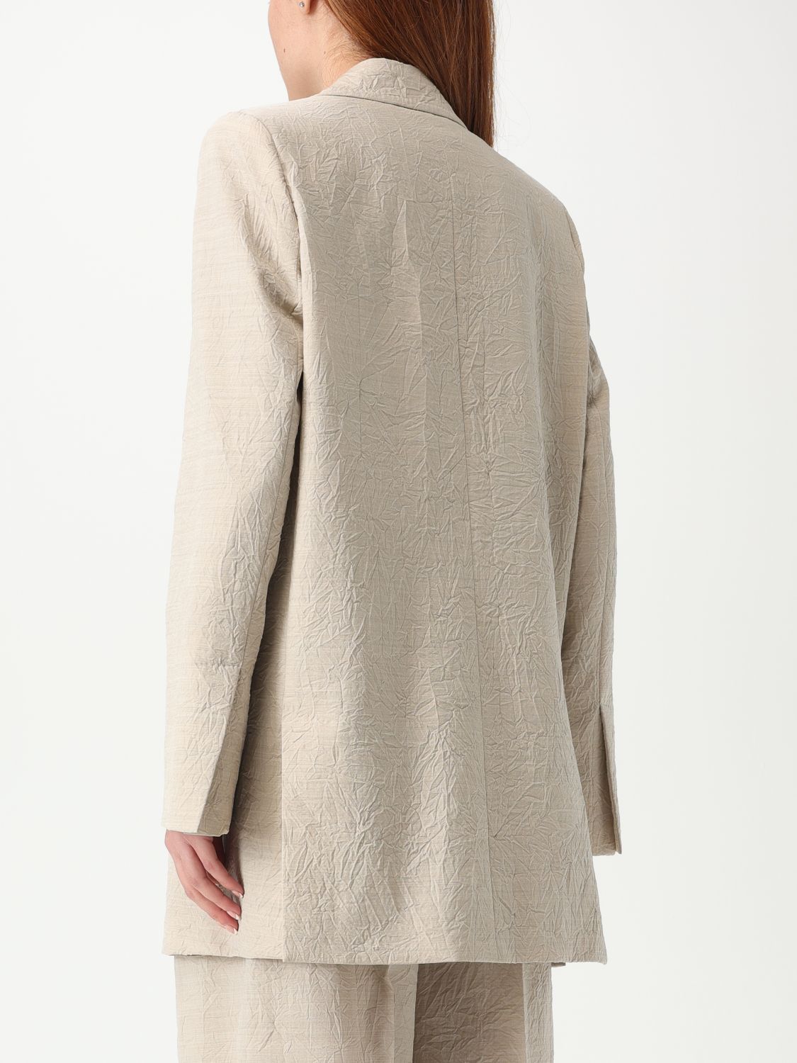 Max Mara Max Mara Jacket Woman Beige Size L / US 10 / IT 46 - 3 Thumbnail