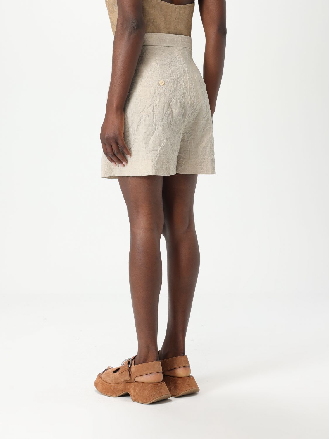 Max Mara Max Mara Short Woman Beige Size 30" / US 8 / IT 44 - 3 Thumbnail