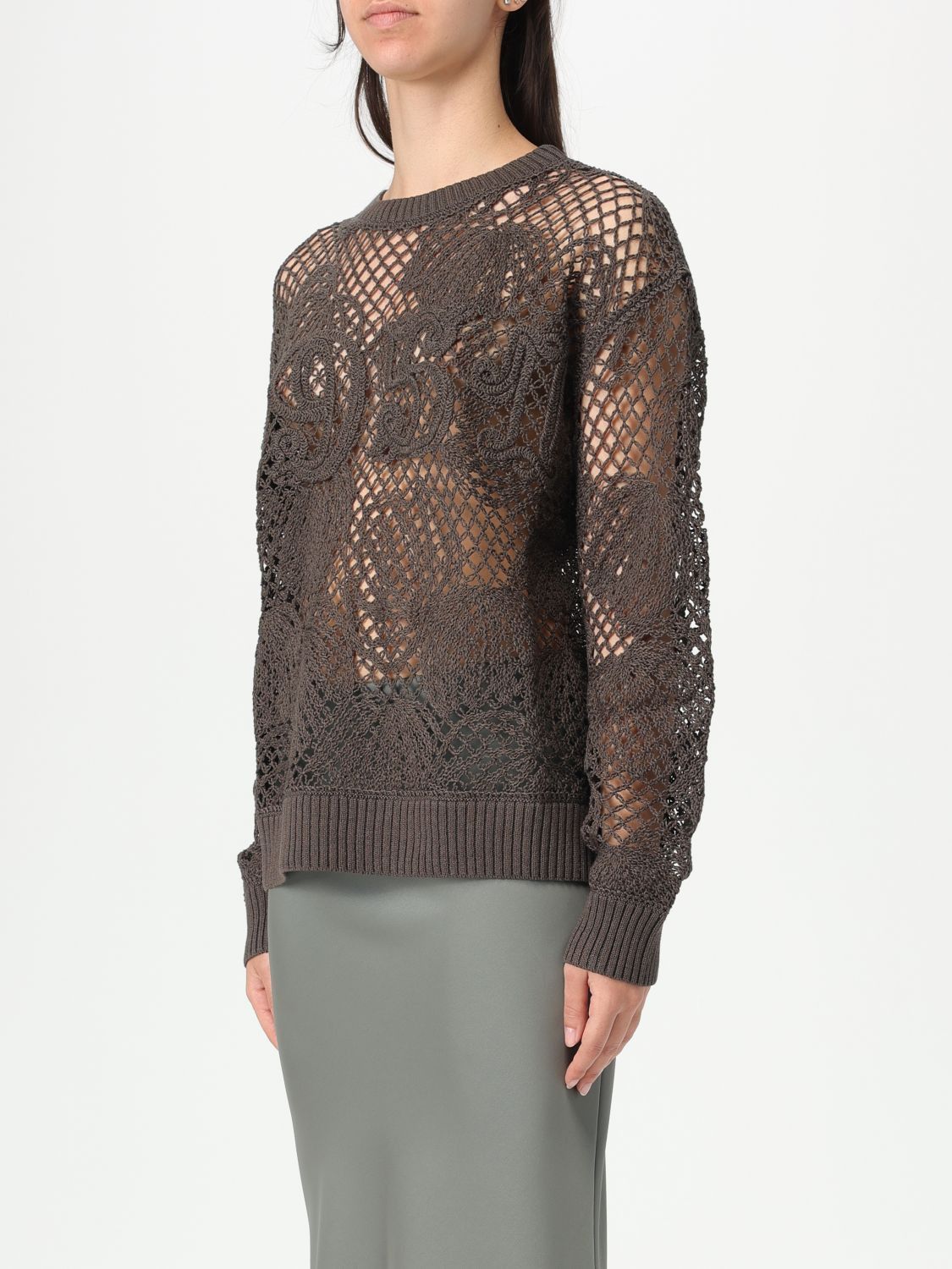 Max Mara Max Mara Sweater Woman Brown Size M / US 6-8 / IT 42-44 - 3 Thumbnail