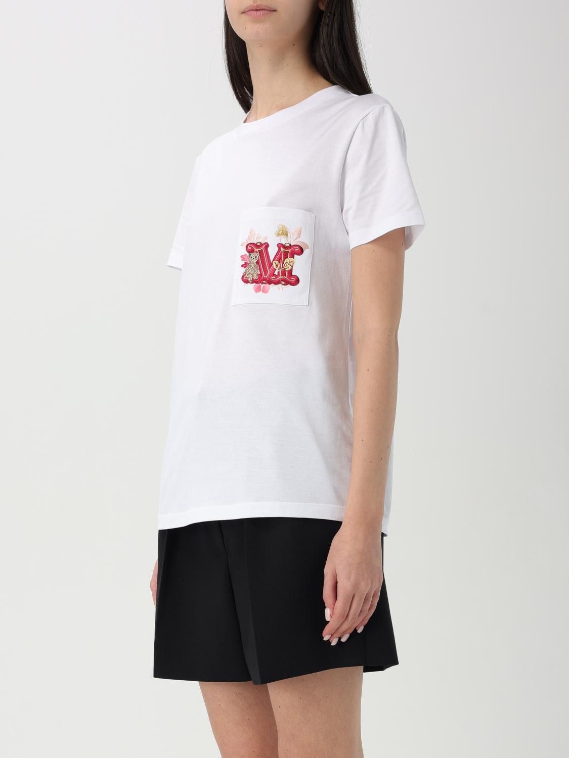 Max Mara Max Mara T-Shirt Woman White Size XS / US 0-2 / IT 36-38 - 4 Thumbnail