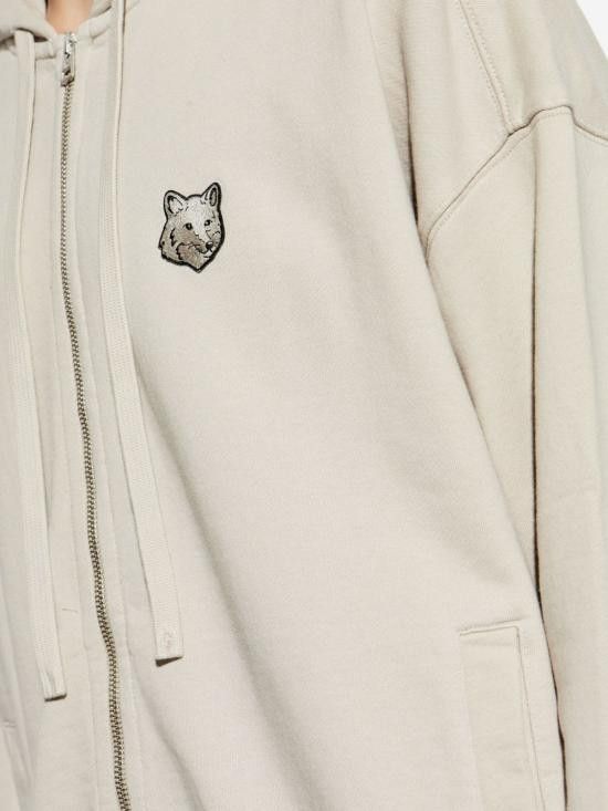 パーカー・フーディ MAISON KITSUNE Men Hoodies OM02138KM0001 0119 Beige Maison Kitsune MAISON KITSUNE Men Hoodies OM02138KM0001 0119