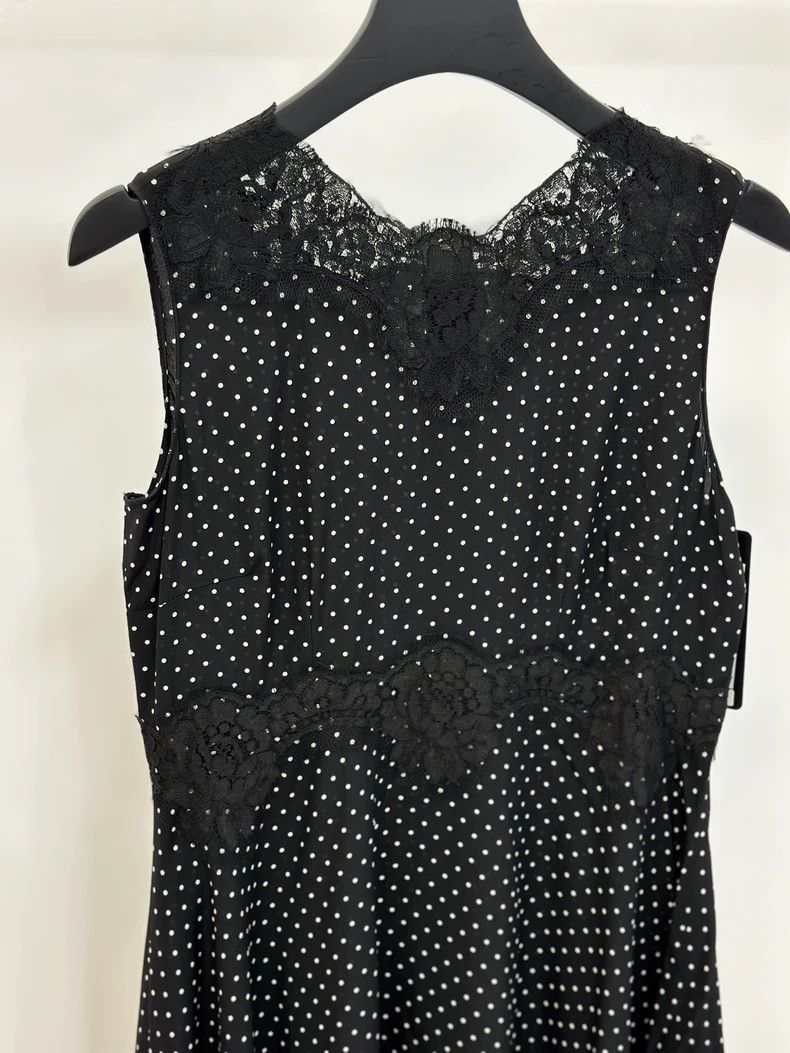 Dolce & Gabbana Dolce&Gabbana Black Polka Dot Lace Dress Size S / US 4 / IT 40 - 2 Thumbnail