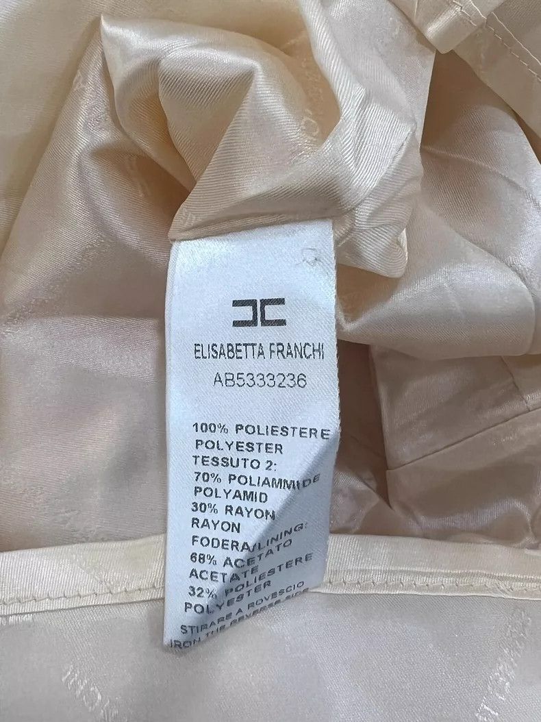 Elisabetta Franchi Beige Bow Dress by Elisabetta Franchi Size S / US 4 / IT 40 - 5 Thumbnail