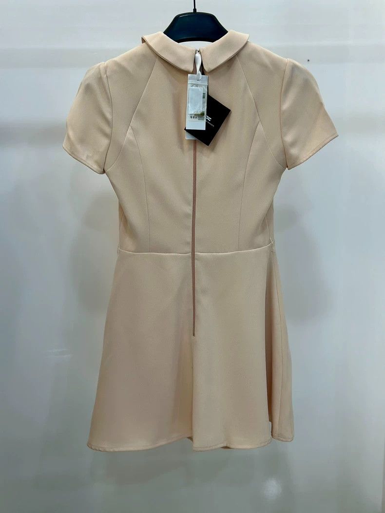 Elisabetta Franchi Beige Bow Dress by Elisabetta Franchi Size S / US 4 / IT 40 - 3 Thumbnail