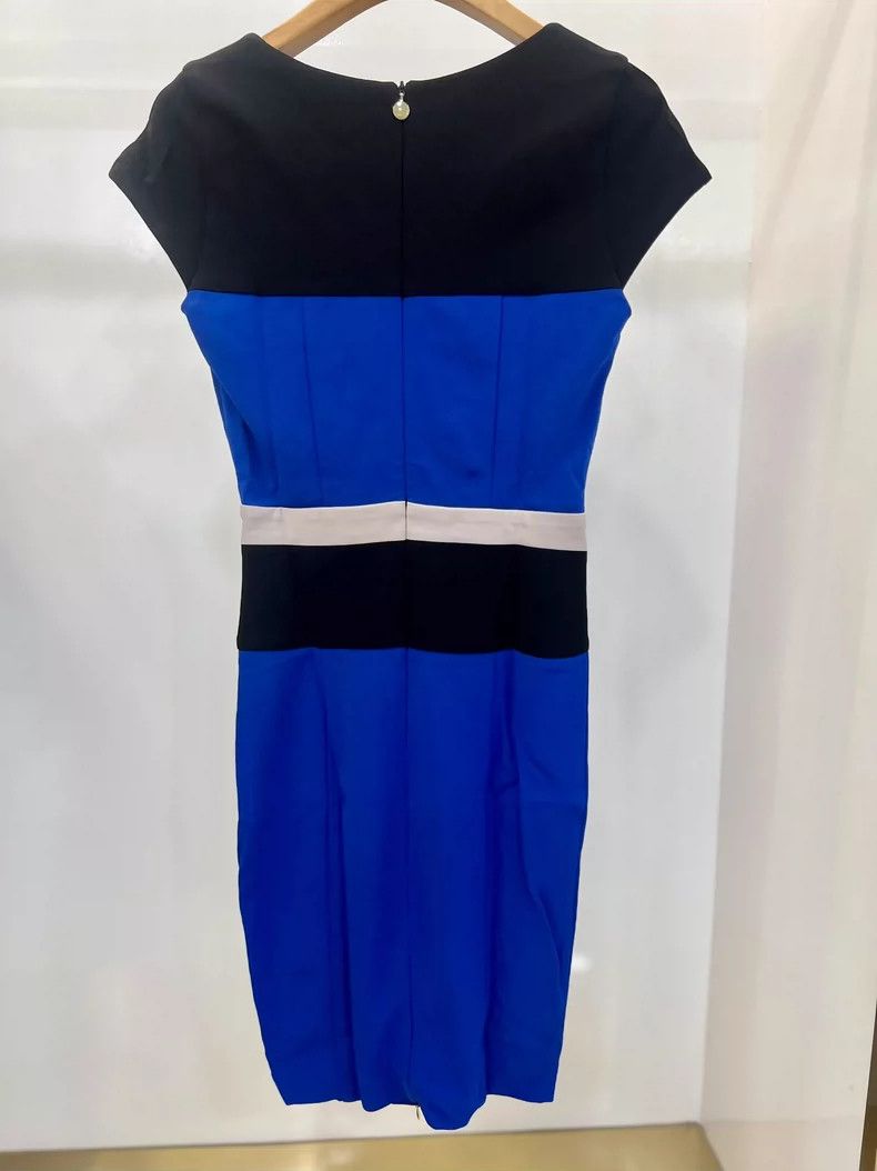 Emporio Armani Color Block V-Neck Short Sleeve Dress Size M / US 6-8 / IT 42-44 - 3 Thumbnail