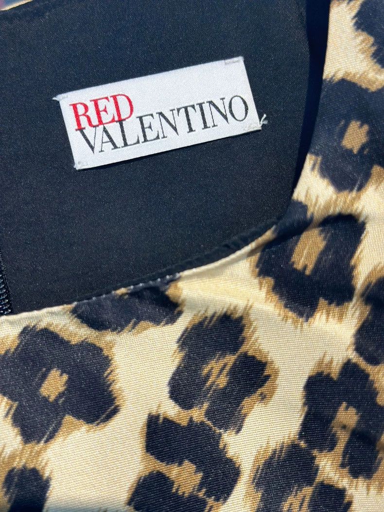 Valentino Red Valentino Leopard Floral Print Dress Size M / US 6-8 / IT 42-44 - 4 Thumbnail