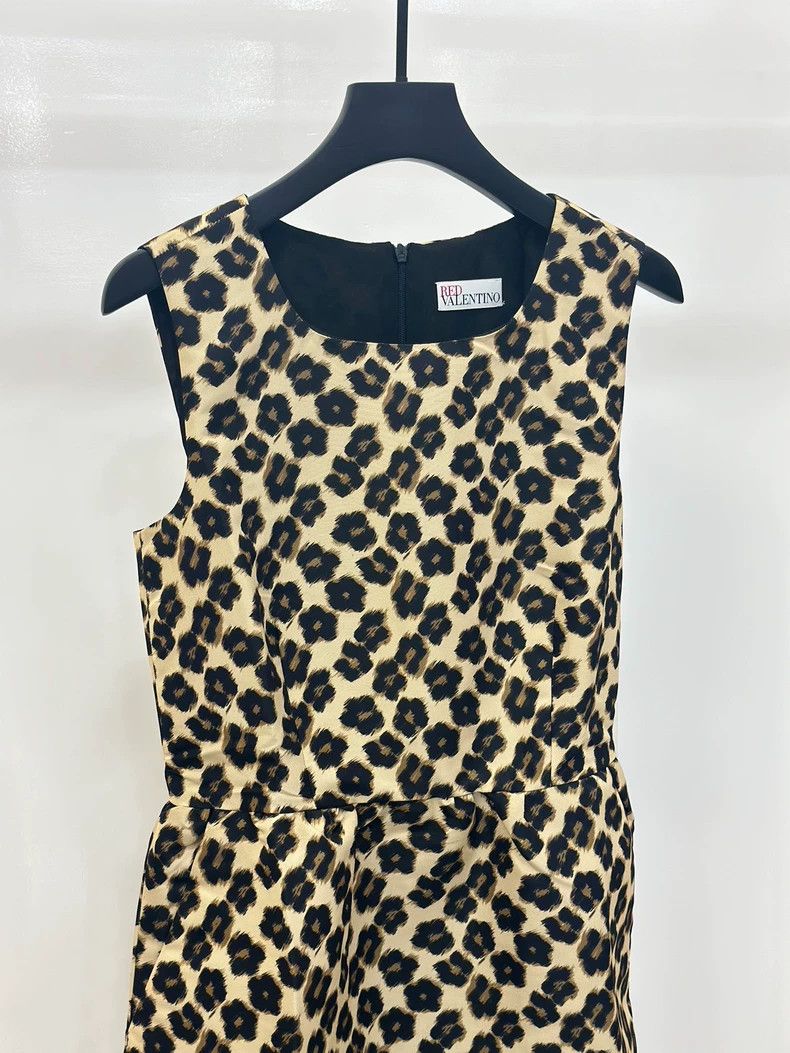 Valentino Red Valentino Leopard Floral Print Dress Size M / US 6-8 / IT 42-44 - 2 Thumbnail