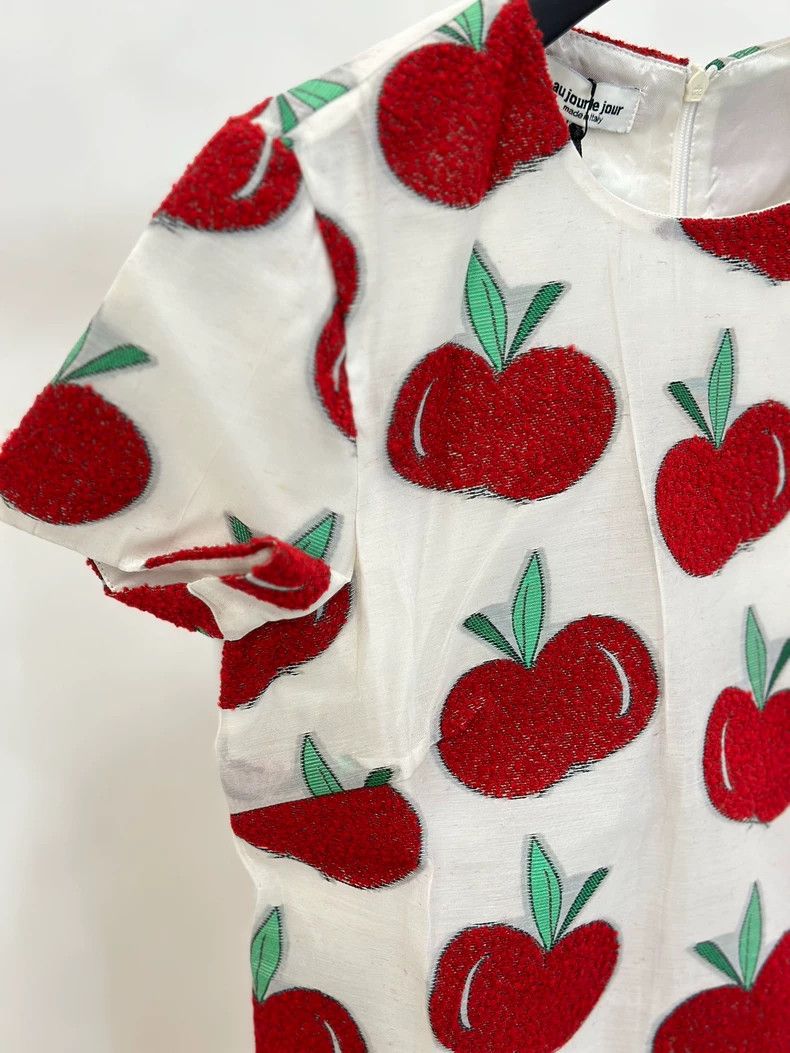 Marni Cute Red Apple Pattern Dress from Italy Size S / US 4 / IT 40 - 2 Thumbnail