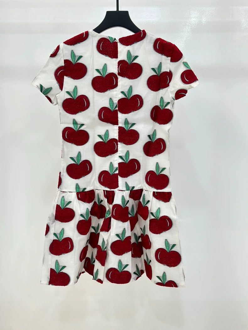 Marni Cute Red Apple Pattern Dress from Italy Size S / US 4 / IT 40 - 3 Thumbnail