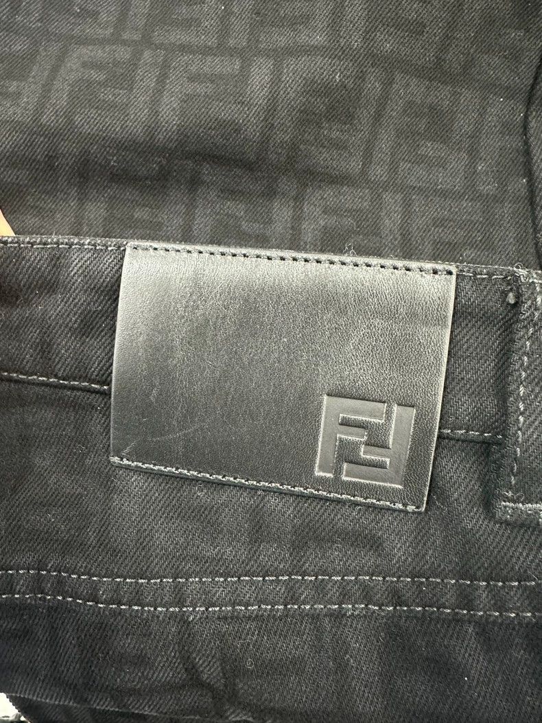 Fendi Fendi Logo Print Denim Pants for Women Size 40" / US 18 - 5 Thumbnail