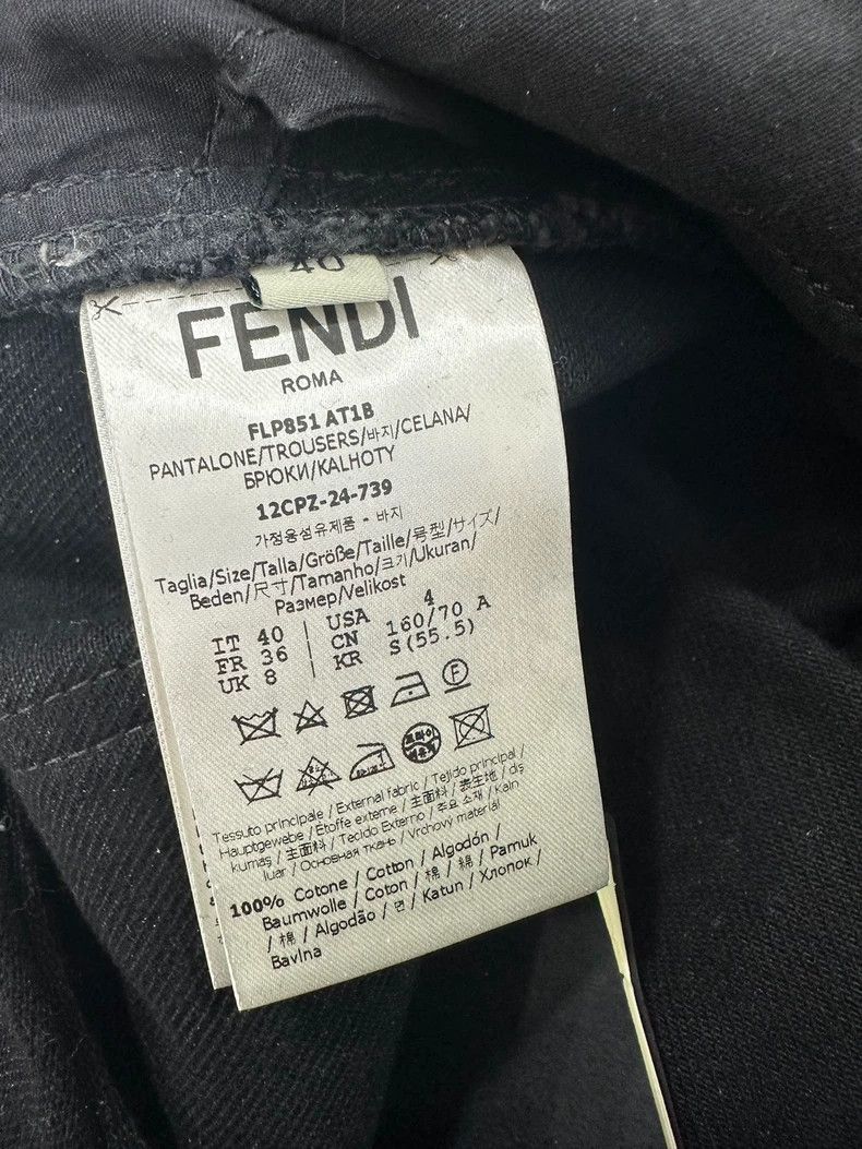Fendi Fendi Logo Print Denim Pants for Women Size 40" / US 18 - 6 Thumbnail