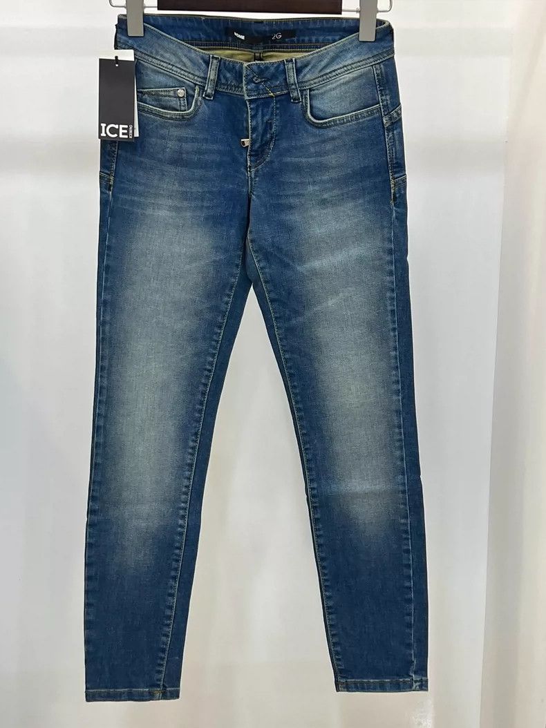 Emporio Armani Iceberg Women's Fitted Denim Pants with Decoration Size 26" / US 2 / IT 38 - 3 Thumbnail