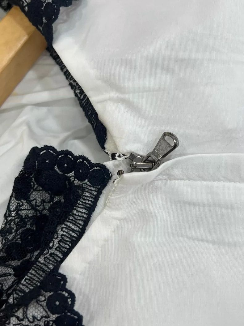 Dolce & Gabbana Dolce&Gabbana White Lace Collar Shirt Size S / US 4 / IT 40 - 3 Thumbnail