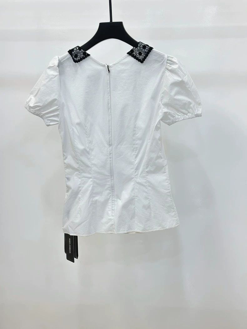 Dolce & Gabbana Dolce&Gabbana White Lace Collar Shirt Size S / US 4 / IT 40 - 2 Thumbnail