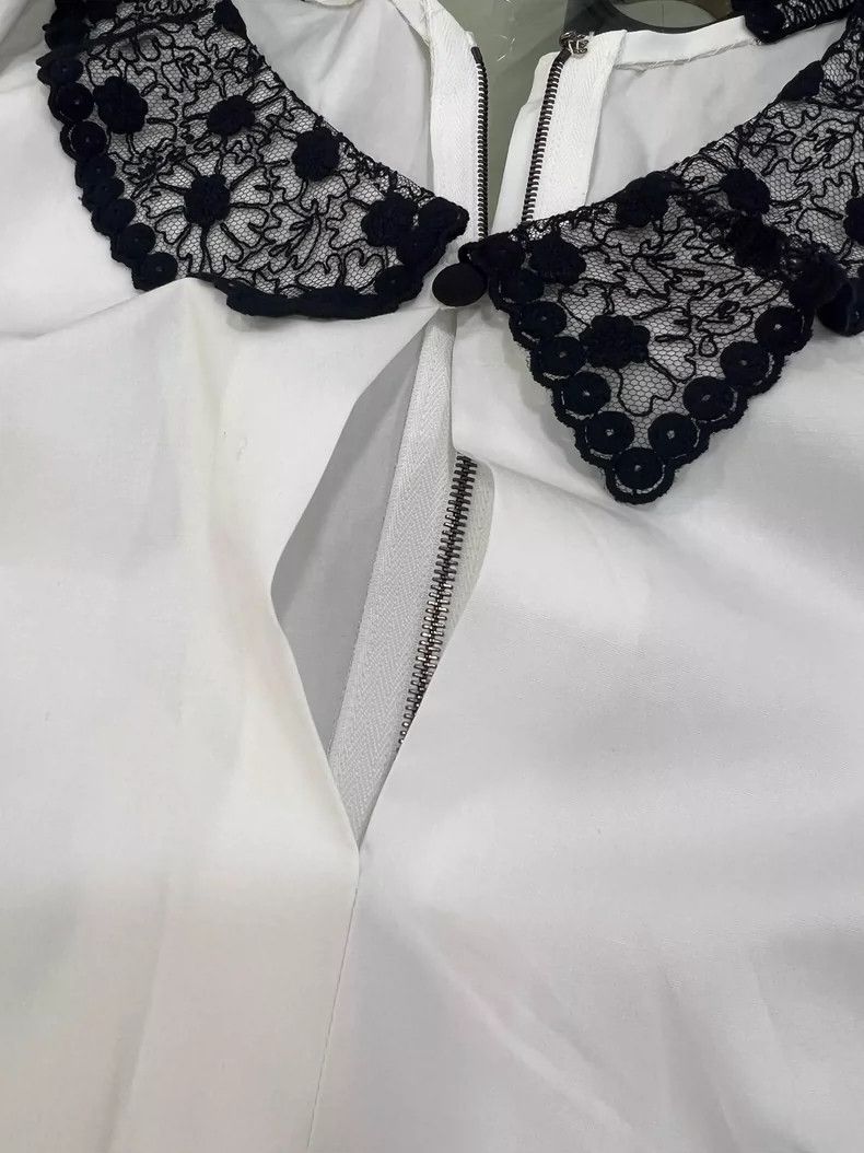 Dolce & Gabbana Dolce&Gabbana White Lace Collar Shirt Size S / US 4 / IT 40 - 5 Thumbnail
