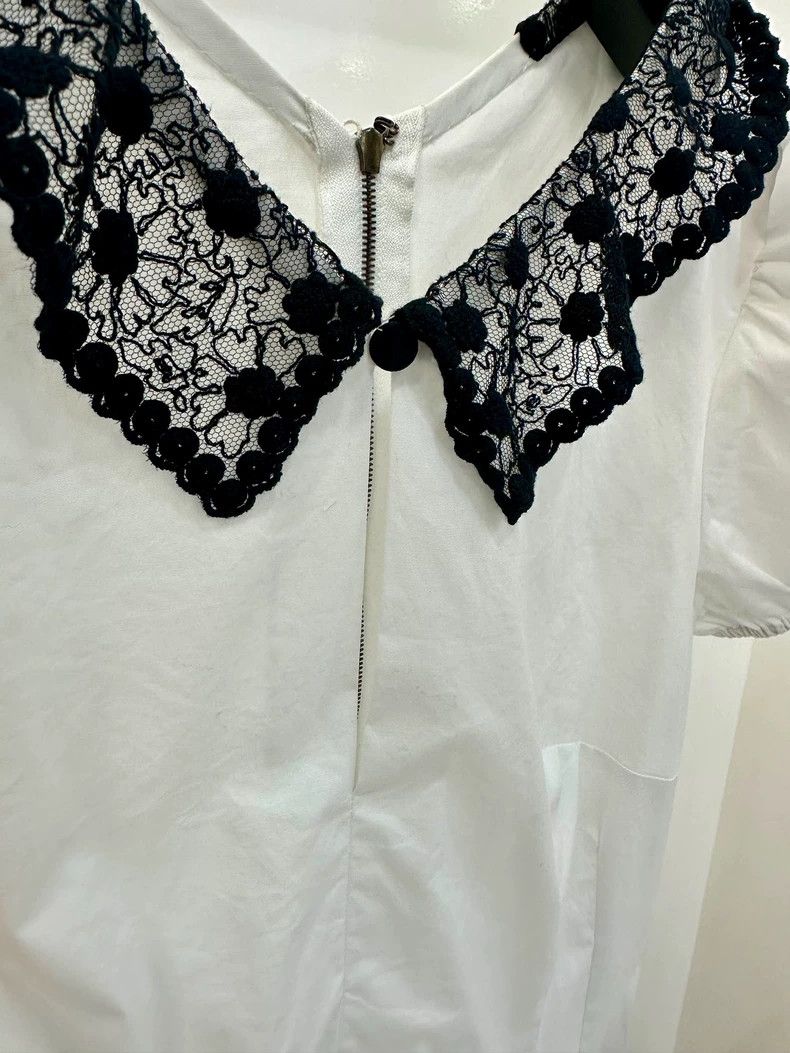 Dolce & Gabbana Dolce&Gabbana White Lace Collar Shirt Size S / US 4 / IT 40 - 7 Thumbnail