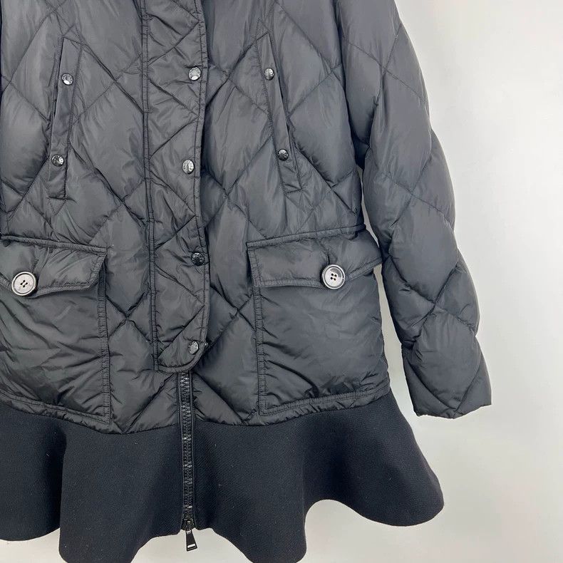 Moncler Black Ruffle Trim Puffer Jacket Size 2 Size S / US 4 / IT 40 - 5 Thumbnail