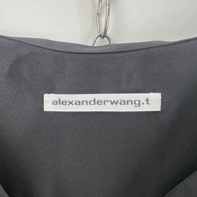 Alexander Wang Black Off-Shoulder Silk Blouse by Alexander Wang Size S / US 4 / IT 40 - 6 Thumbnail