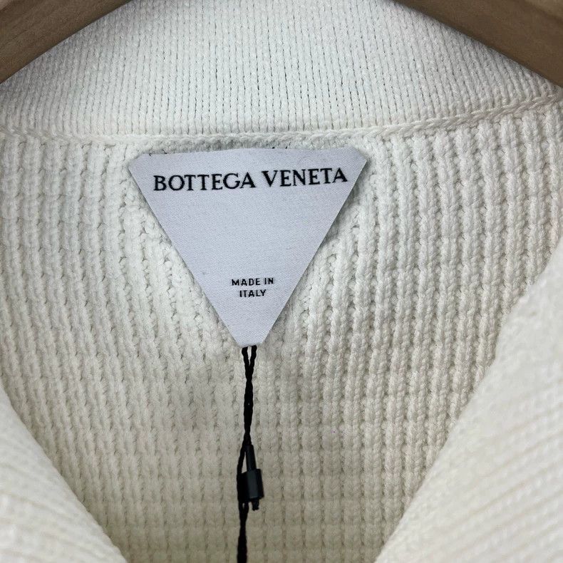 Bottega Veneta Bottega Veneta White Green Striped Knit Sweater Size M / US 6-8 / IT 42-44 - 6 Thumbnail
