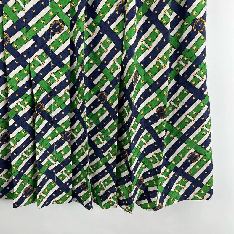 Gucci Gucci Pleated Skirt with Double G Gold Buckle Size 38" / US 16 / IT 52 - 6 Thumbnail
