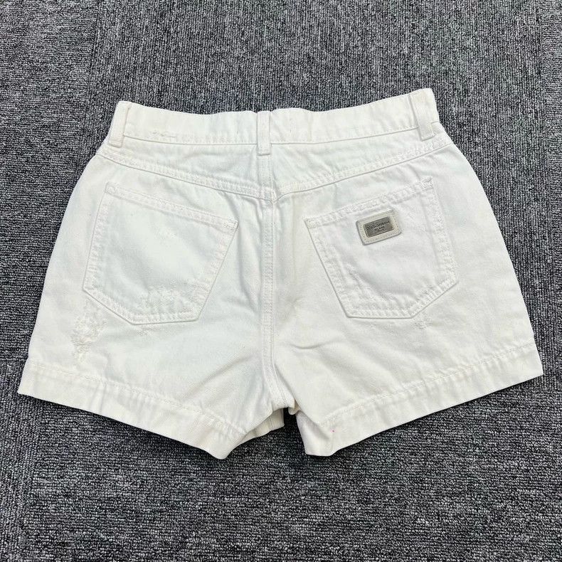 Dolce & Gabbana Dolce&Gabbana White Distressed Denim Shorts Size 40" / US 18 - 2 Thumbnail