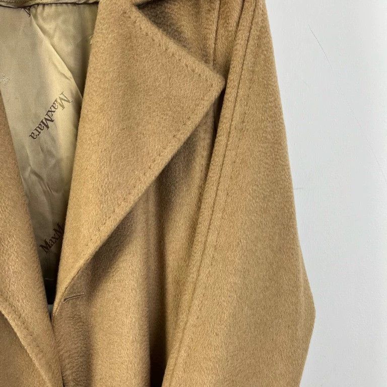 Max Mara Maxmara Long Camel Wool Coat Size XS / US 0-2 / IT 36-38 - 6 Thumbnail