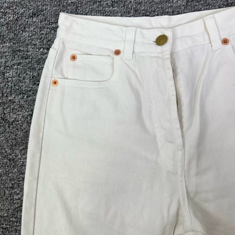 Gucci Gucci White Horsebit Denim Pants Size 22 Size 22" - 4 Thumbnail