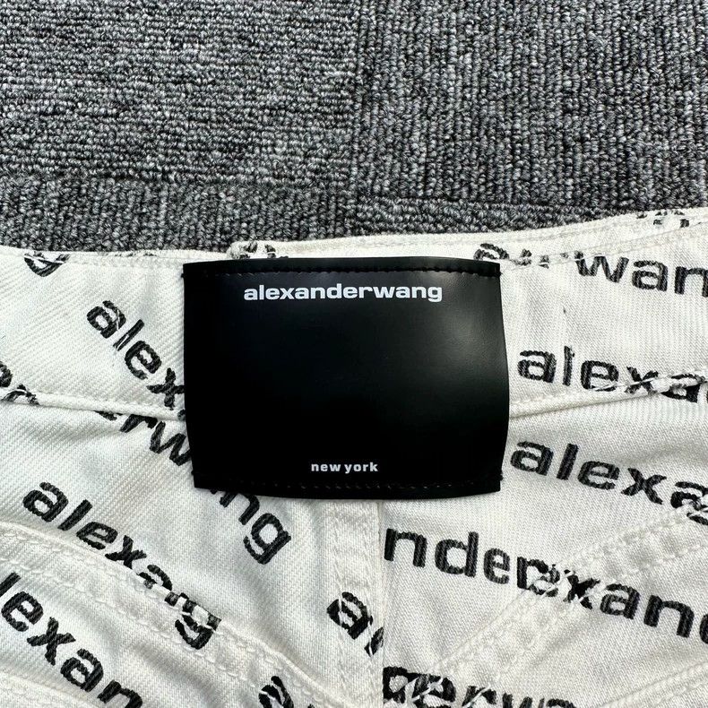 Alexander Wang Alexander Wang White Logo Print Shorts Size 24" / US 00 / IT 34 - 5 Thumbnail
