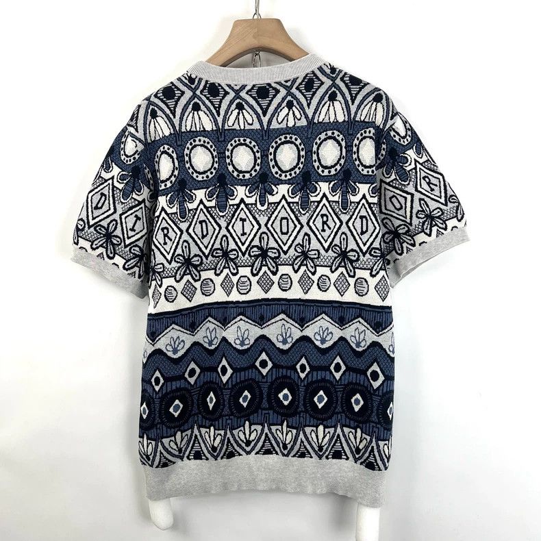 Dior Dior x Stussy Floral Knit Short Sleeve Top Size M / US 6-8 / IT 42-44 - 2 Thumbnail