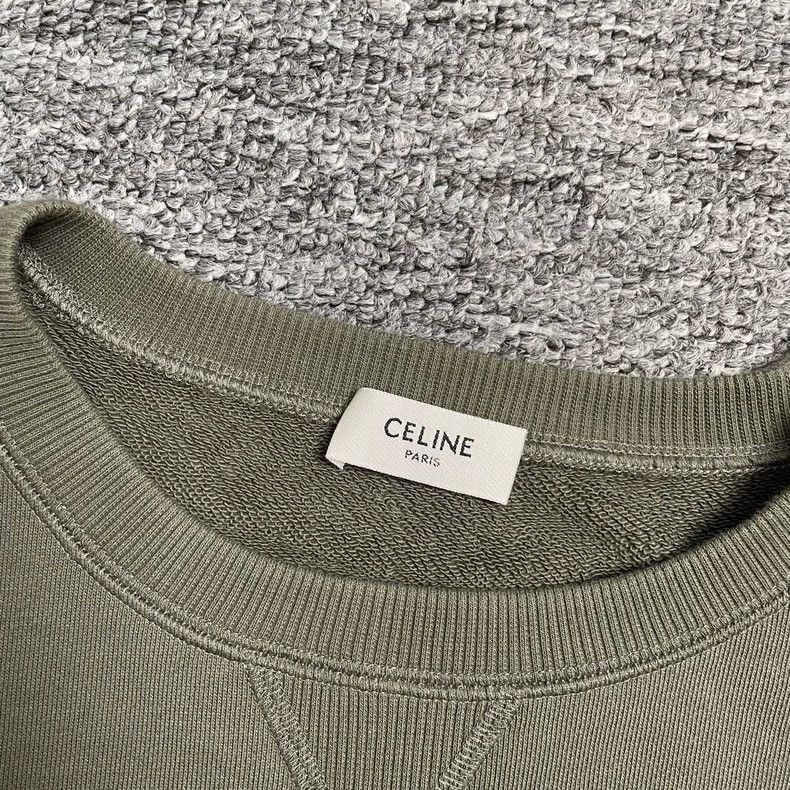 Celine Celine Green Lettered Sweatshirt for Women Size M / US 6-8 / IT 42-44 - 5 Thumbnail