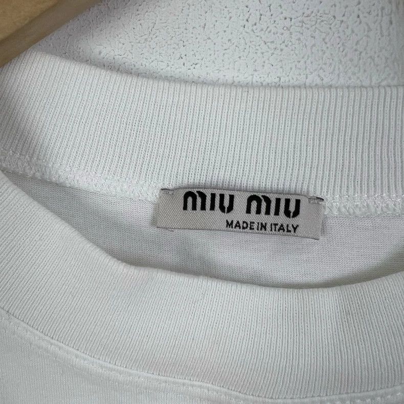 Prada Miu Miu Sleeveless Logo Crop Top Size M / US 6-8 / IT 42-44 - 3 Thumbnail