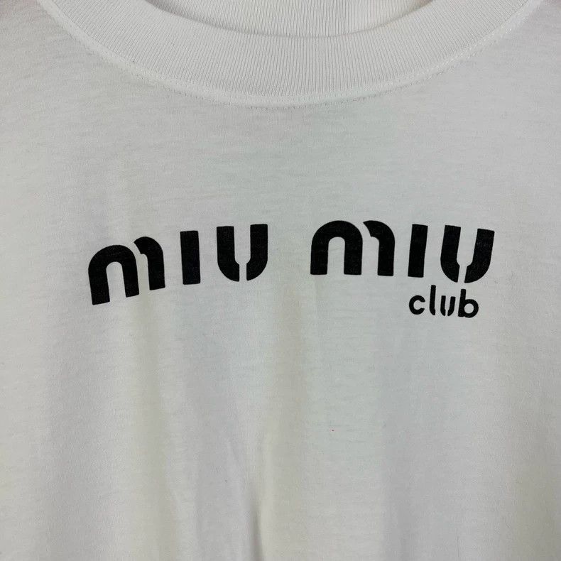 Prada Miu Miu Sleeveless Logo Crop Top Size M / US 6-8 / IT 42-44 - 4 Thumbnail
