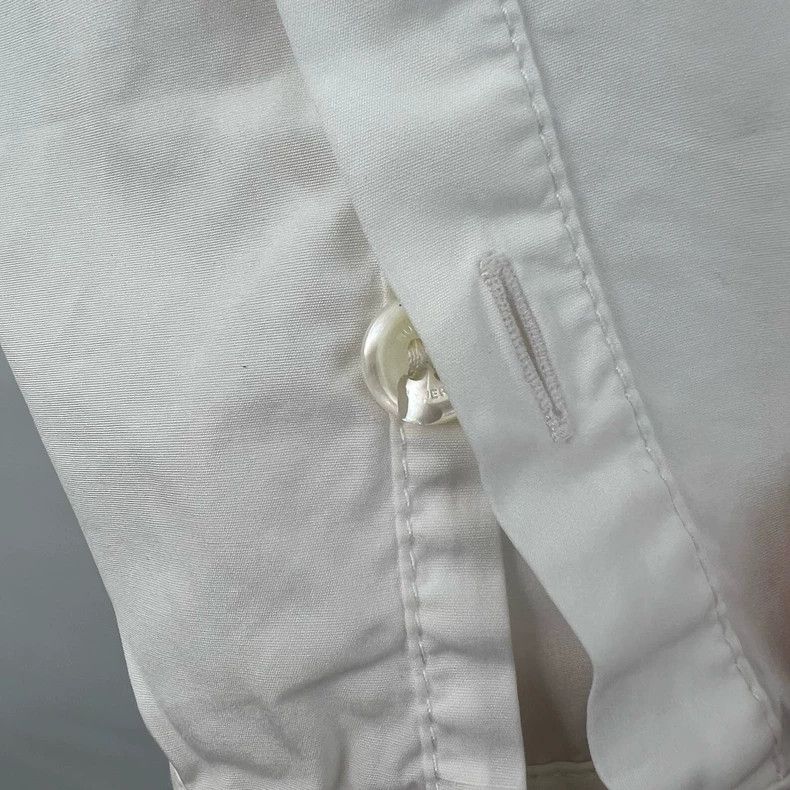 Burberry Burberry White Graphic Logo Button-Up Shirt Size XS / US 0-2 / IT 36-38 - 7 Thumbnail