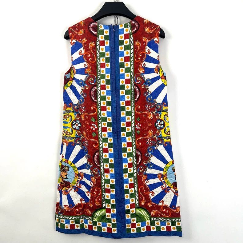 Dolce & Gabbana Dolce&Gabbana Sleeveless Printed Dress in Size 40 Size S / US 4 / IT 40 - 2 Thumbnail