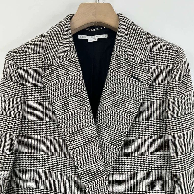 Celine Stella McCartney Houndstooth Pattern Blazer Size M / US 6-8 / IT 42-44 - 4 Thumbnail