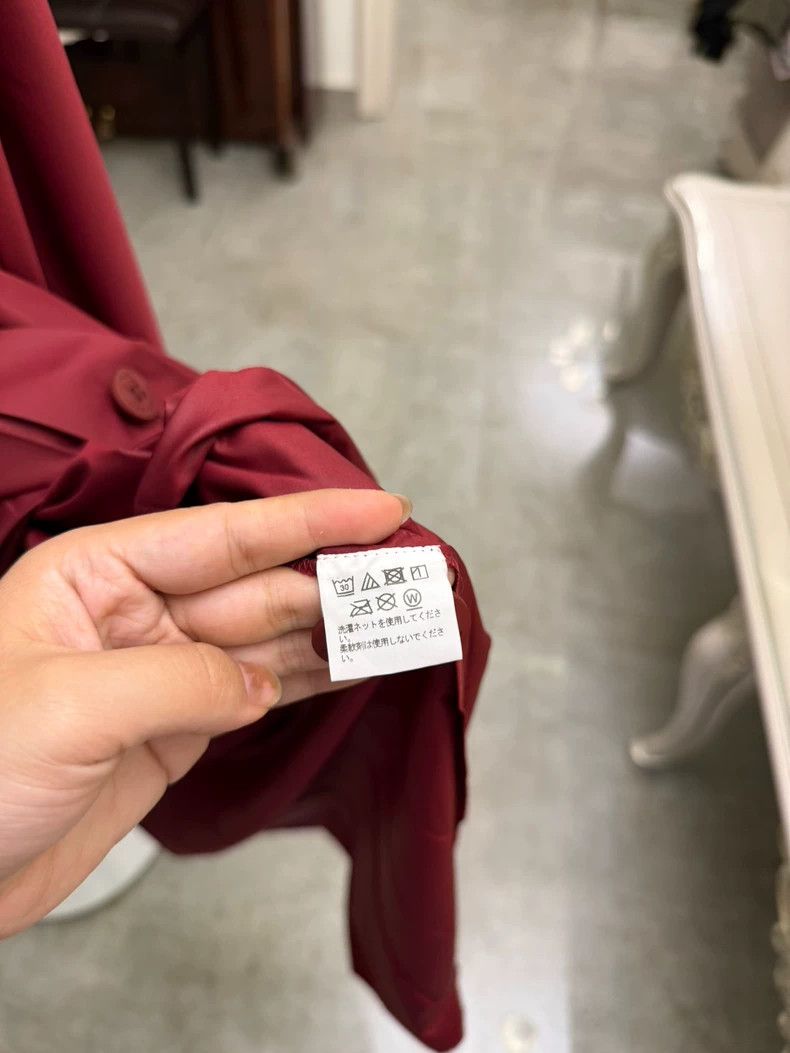 Issey Miyake Deep Red Lightweight Trench Coat Size ONE SIZE - 5 Thumbnail
