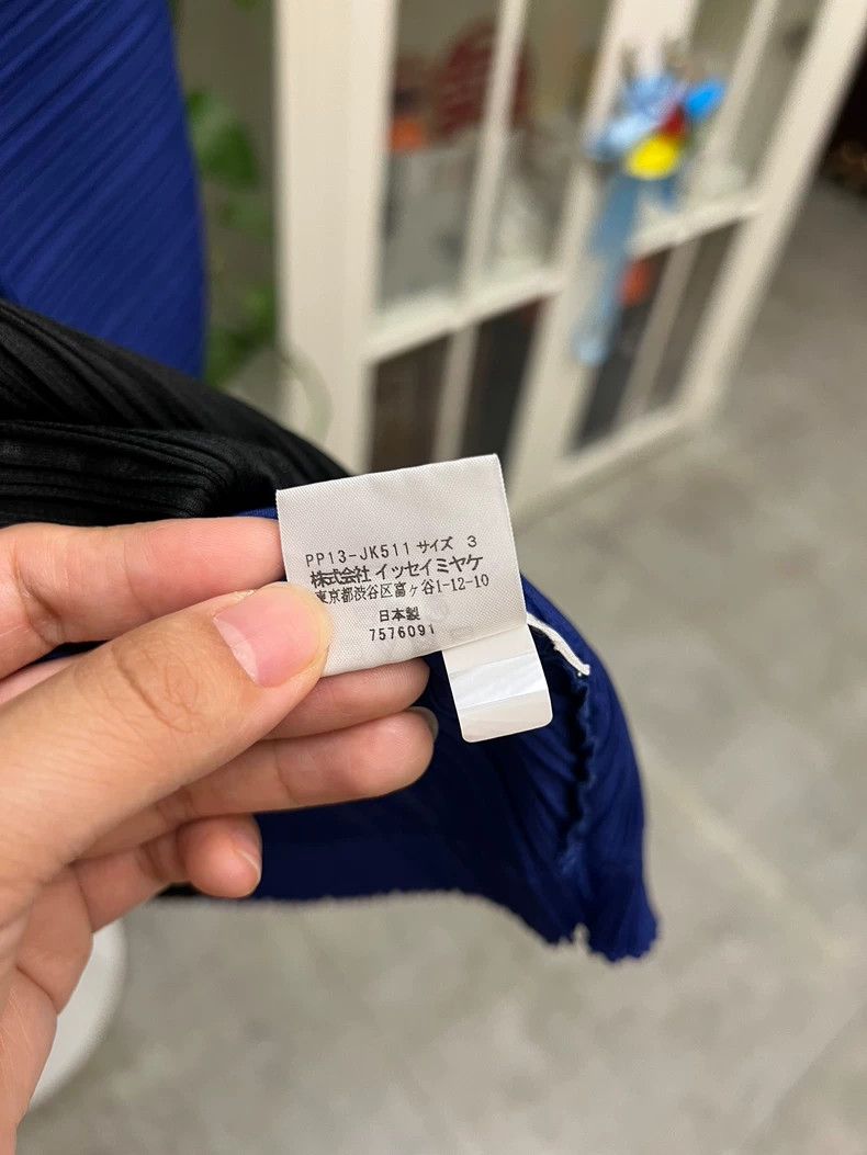 Issey Miyake Stylish Long Sleeve Blue and Black Top Size M / US 6-8 / IT 42-44 - 4 Thumbnail