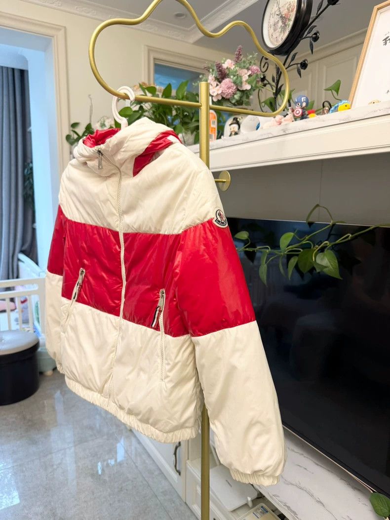 Moncler Moncler Kids Puffer Jacket Red and White Size M / US 6-8 / IT 42-44 - 2 Thumbnail