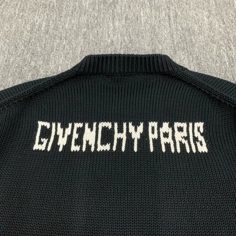 Givenchy Givenchy Black Logo Knit Sweater Size XL Size XL / US 12-14 / IT 48-50 - 7 Thumbnail