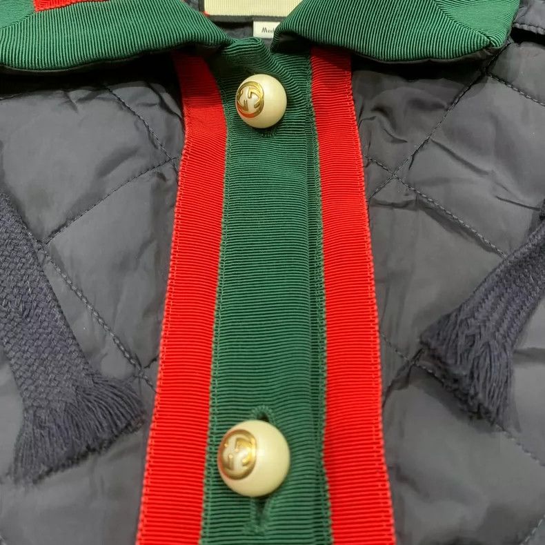 Gucci Gucci Red Green Stripe Cotton Coat Size M / US 6-8 / IT 42-44 - 4 Thumbnail
