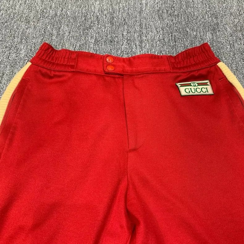Gucci Gucci Red Logo Casual Pants with Stripes Size 23" - 3 Thumbnail