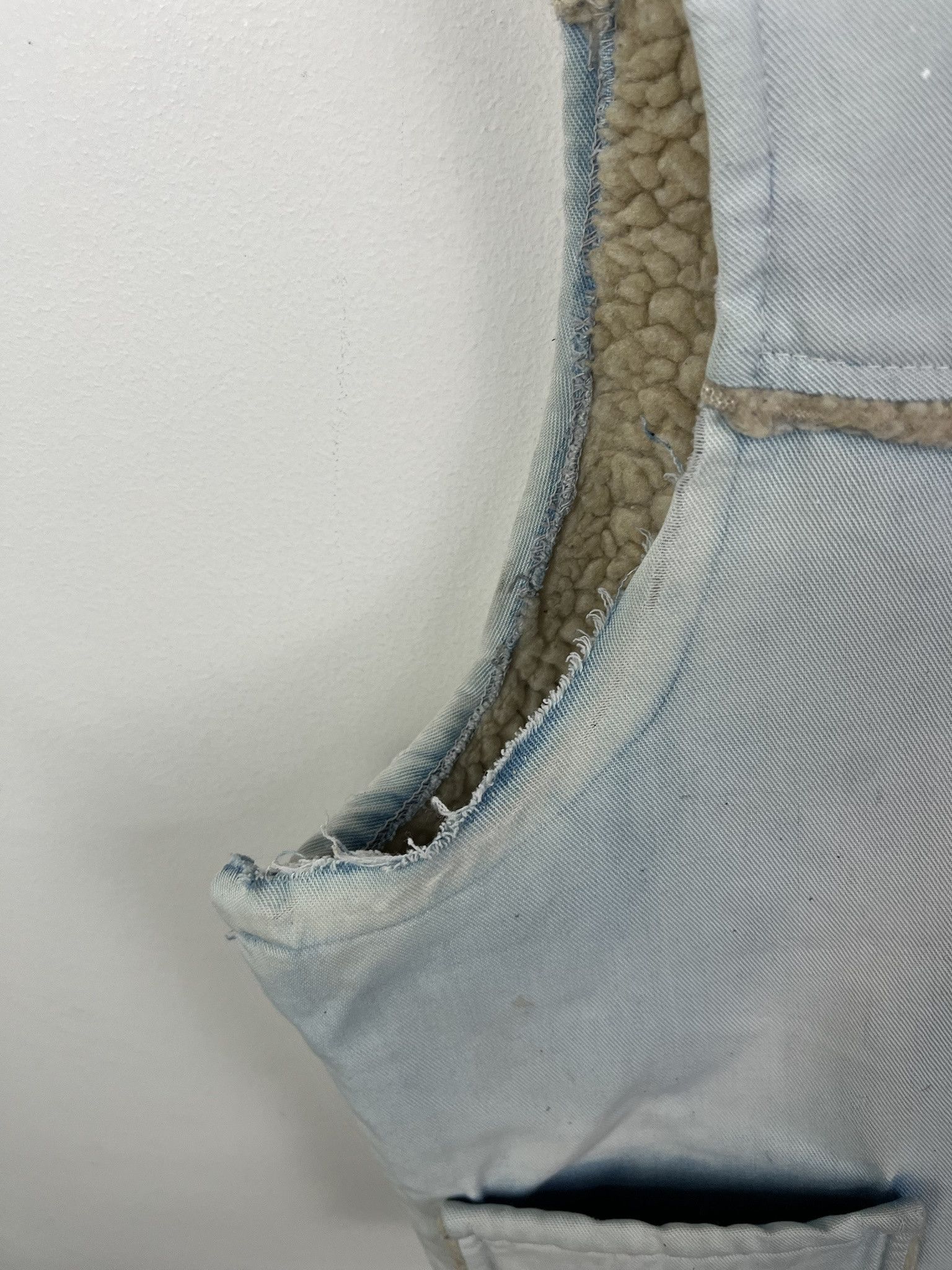 Vintage Vintage 80s Sherpa Lined Vest Faded Denim Weathercaster Sheropa Denim Vest Size S Size US S / EU 44-46 / 1 - 3 Thumbnail