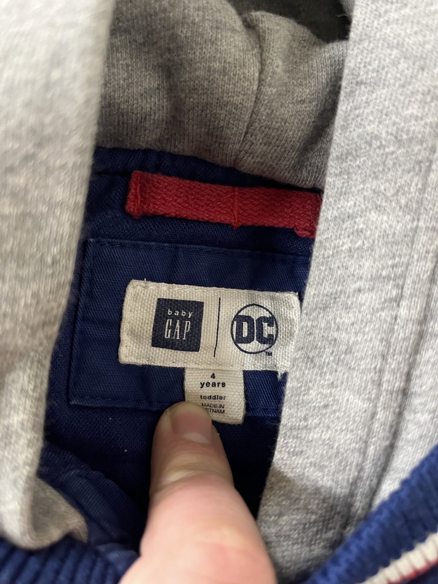 Vintage Vintage Baby Gap Y2K Superman Hooded Jacket Kids Jacket Size 4 Years Size US XXS / EU 40 - 3 Thumbnail